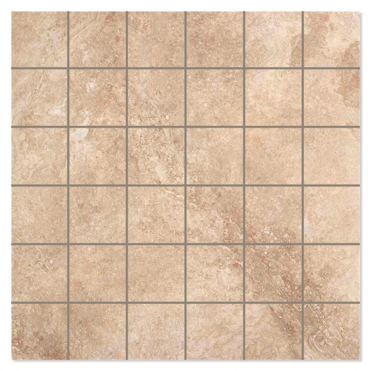 Marmor Mosaik Klinker Rockstone Brun Matt 30x30 (5x5) cm-0